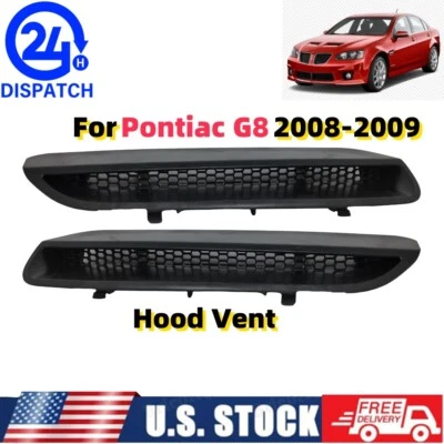 Para Pontiac G8 2008-2009 1 par de ventilación de capó izquierda + derecha resina no requiere perforación Foto 1 de 4
