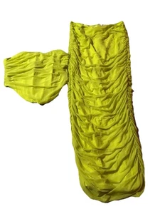 Fashion Nova Matching Set, Beautiful Dress, Neon Green, Never Worn, Rare Size L - Picture 1 of 5