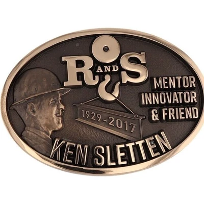 Латунная пряжка ремня Rudolph Sletten строительного подрядчика California - Изображение 1 из 4