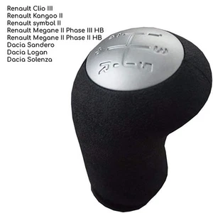 Pommeau Levier de Vitesse 5 Vitesses Chrome prévu pour Renault Clio Dacia Logan - Imagen 1 de 6