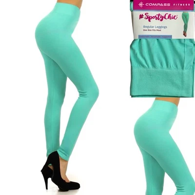 Atheisure Cintura Alta Sin Costuras Talla MEDIANA LG XL Como Nueva, Turquesa Aqua Verde Pastel Foto 1 de 3