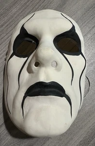Máscara Original Auténtica Lucha Libre WCW De Colección Blanco y Negro - Imagen 1 de 4