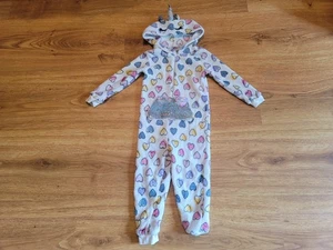 Super Soft One Piece Fleece Pajama’s Sequin Unicorn Girls Size 4 - Picture 1 of 5