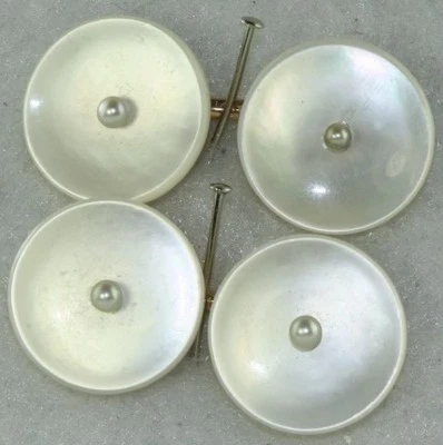 1920'S ANTIQUE 14K GOLD MOTHER OF PEARL CUFFLINKS - Изображение 1 из 3