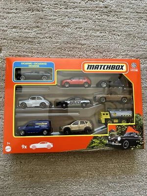 MGB GT BLACK EXCLUSIVE CAR in The Matchbox 9-Car Box & Morris Police Chevelle - Image 1 of 4