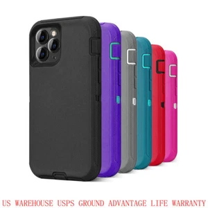 For iPhone 15 Pro Max 14 13 12 11 XR XS Phone Case Heavy Duty Shockproof Cover - Picture 1 of 14