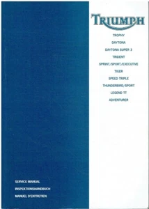 TRIUMPH TROPHY DAYTONA TRIDENT TIGER SP.TRIPLE T.BIRD '99 FACTORY SERVICE MANUAL - Bild 1 von 1