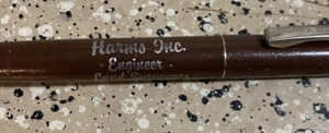 HARMS INC LAND SURVEYORS ELDON MISSOURI MAGIC MARKER Advertising Pen NO Ink - Picture 1 of 4