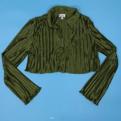 Top de mujer AZURA manga larga nuevo talla mediana verde. Foto 1 de 3