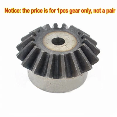 Bevel Gear 1.0 Mod 15/16/18/20/24T 90° 1:1 Pairing Metal Motor Bevel Gear x 1Pcs