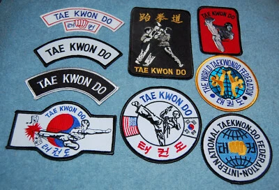 Various Tae Kwon Do Embroidered Patches, New - Image 1 of 4