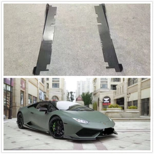 Carbon Fibre Black Side Skirts fit Lamborghini LP580 LP610 DNC Style 2 Pcs - Picture 1 of 5