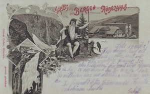 Gruss aus den Bergen Rübezahls AK uralt Litho Mehrbild Tschechien Ceska 2505091 - Bild 1 von 2