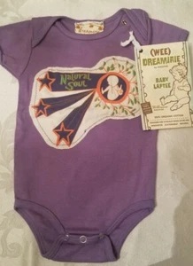 New Dreamirie Irie Star Purple Size 3-6 Mths Organic Bodysuit - Picture 1 of 5