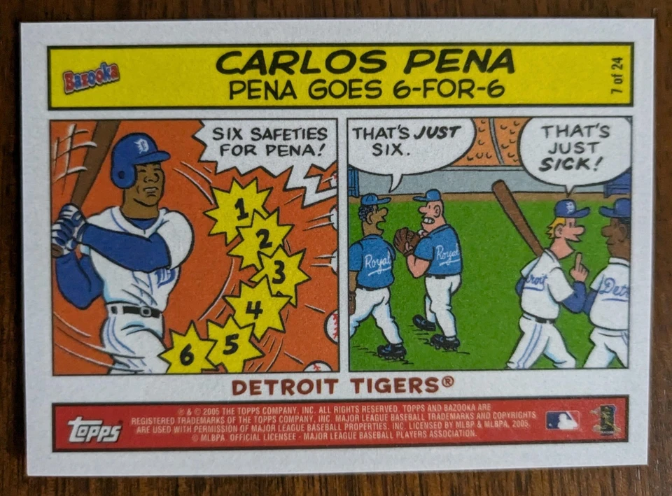 CARLOS PENA, 2005 TOPPS BAZOOKA COMIC #7 of 24, TIGERS - Image 1 of 1