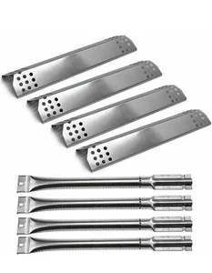 Grill Heat Plate Shield Burner Tubes Kit 8-Pack For Master Forge - Picture 1 of 7