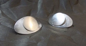 Beautiful & Unusual Modernist Signed Burkhardt Canada Designer Earrings - Picture 1 of 8