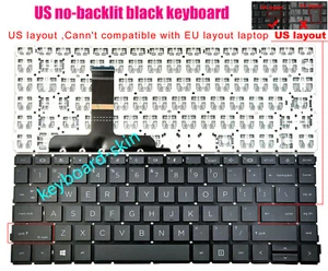 New US No-Backlit Keyboard For HP ProBook 440 G8,440 G9,440 G10,445 G8 G9 G10 - Picture 1 of 3
