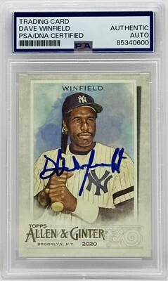 Dave Winfield Signed Auto 2020 Allen & Ginter Card PSA/DNA Slabbed Yankees - Image 1 of 2