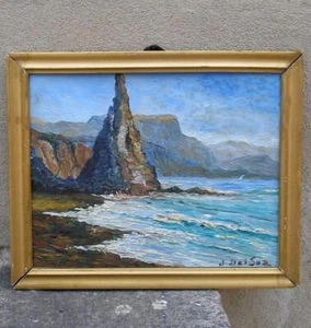 Pilastre marine di Duncansby Head, Scozia. Firmato. Ca. Anni '40. - Foto 1 di 5