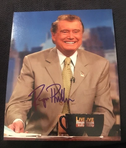 REGIS PHILBIN SIGNED 8X10 PHOTO  KELLY RYAN ABC W/COA+PROOF RARE WOW Cover