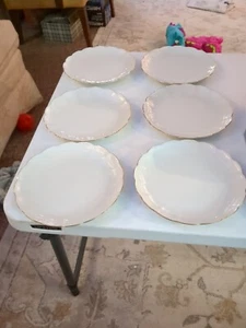 Set of 6 Kaiser ROMANTICA ALL WHITE Salad Plates 7 3/4" - Picture 1 of 3