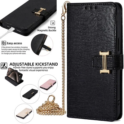 For Samsung Galaxy S8 S9 S10 Note 10 20 Leather Card Slot Wallet Phone Flip Case - Image 1 of 4