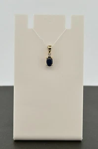 9ct Yellow Gold Sapphire & Diamond Pendant Hallmarked (Pendant Only) - Picture 1 of 6