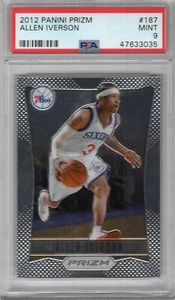 ALLEN IVERSON 2012-13 PANINI PRIZM 1ST YEAR PRIZM #187 PSA 9 MINT 76ERS HOF - Picture 1 of 2