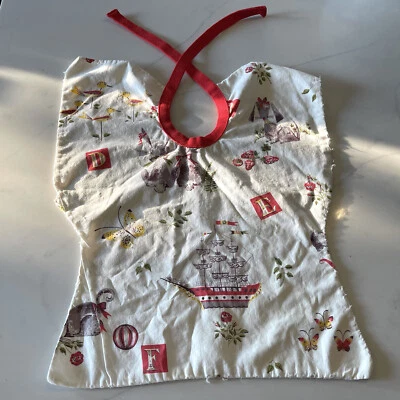 Delantal babero bata hecha a mano bebé niño algodón vintage Foto 1 de 4