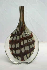Vintage Mdina MDG Michael Harris Era Lollipop Vase Malta Art Glass Studio 8.5" - Picture 1 of 6