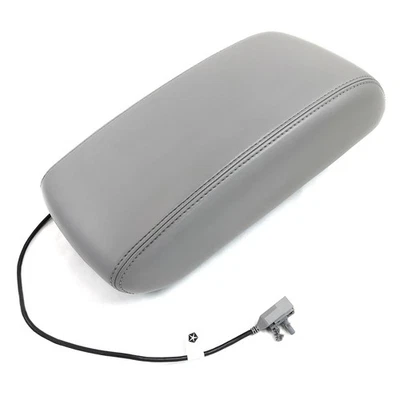 2011-2021 Jeep Grand Cherokee console central tampa apoio de braço couro cinza fabricante de equipamento original com USB - Imagem 1 de 4