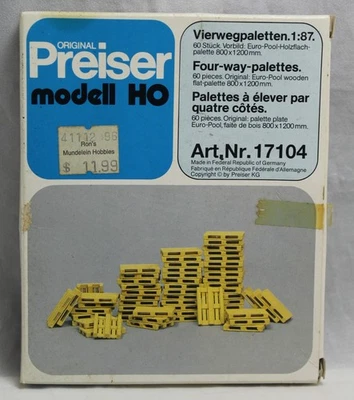 Juego de paletas de cuatro vías Preiser modelo HO #17104 escala 60 HO sin usar Foto 1 de 4