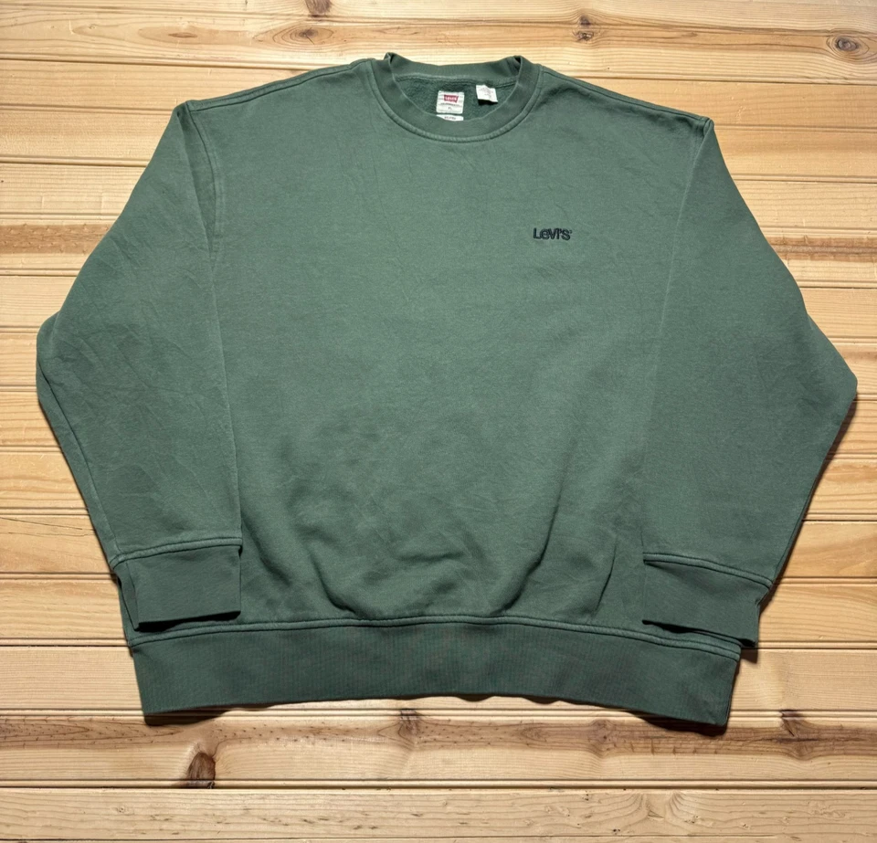 Y2K Levi's Blank Embroidered Logo Crewneck Pullover Sweatshirt Size XL Relaxed - Image 1 of 4