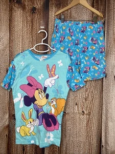 Disney Store Vintage Girl’s Minnie Mouse 2 Piece Pajamas Shorts Set Size 12 - Picture 1 of 8
