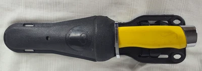 Vintage US Divers Aqua Lung Japan Yellow Handle Scuba Knife 7" Plastic Sheath - Image 1 of 4