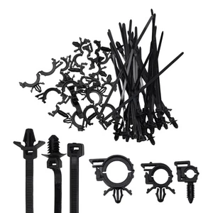 Workshop Cable Zip Tie Kit Self-locking Design Assorted Size Flame Resistance - Picture 1 of 12