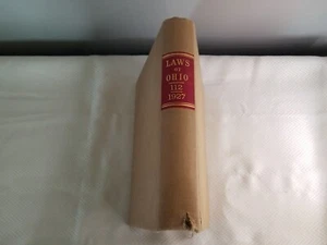 Laws of Ohio 112 Hardback 1927 Legislative Acts Passed & Joint Resolutions - Picture 1 of 5