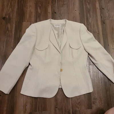 Blazer mujer giorgio armani le collezioni crema talla 14 Foto 1 de 4