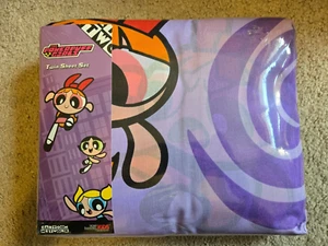 New Vintage Powerpuff Girls Twin Flat and Fitted Sheet Set W/ Two Pillow Cases - Picture 1 of 2