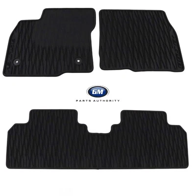 2017-2023 Chevrolet Bolt EV Rubber Floor Mats 42333257 Black Front & Rear OEM GM - Image 1 of 4