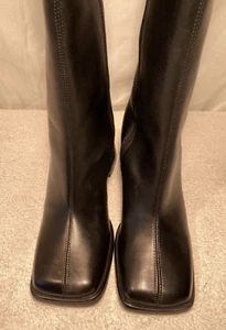 Urban Outfitters Asra Kemco Knee High Black Leather Boots Size UK 5 / 38 - Picture 1 of 21