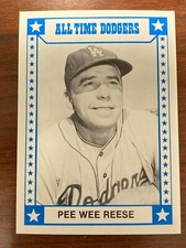 PEE WEE REESE 1980 TCMA ALL TIME BROOKLYN DODGERS CARD #3 (MINT)