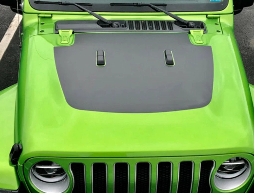 ✔️引擎盖贴花遮光适用于吉普牧马人JL,角斗士哑光黑色 — 第 1/1 张图片