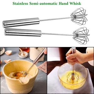 Batidor de mano de acero inoxidable mezclador globo batidor de leche de huevo herramienta de cocina - Imagen 1 de 12