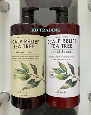 2-Pk~ PHARM to TABLE SCALP RELIEF TEA TREE MINT Botanical SHAMPOO + CONDITIONER - Image 1 of 4