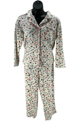 Conjunto de pijama Hanes Legacy colarinho entalhe lã elástica inverno pinha - Imagem 1 de 3