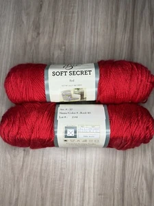 Hilado Abeja Suave Secreto Acrílico Mediano 2 Madejas 6oz Rojo - Imagen 1 de 1