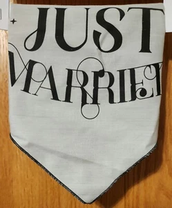 Top Paw Reversible Dog Wedding Bandana Engaged/Just Married Dog Size L/XLg - NWT - Picture 1 of 2