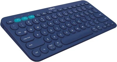 Logitech K380 Pebble Multi-Device Bluetooth Keyboard ~ Blue - Image 1 of 4